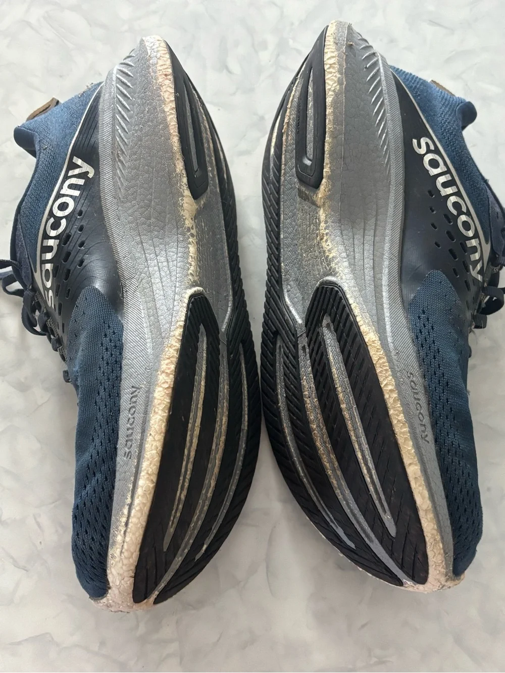 Saucony Ride 17 Men’s Running Shoes Size 10.5 Blue Silver S20924-106 PWRRUN+